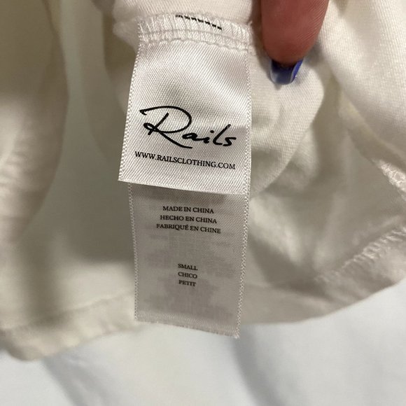 Rails The Boxy Crew White Multi-Color Daisy Embroidery Size S - Picture 4 of 8